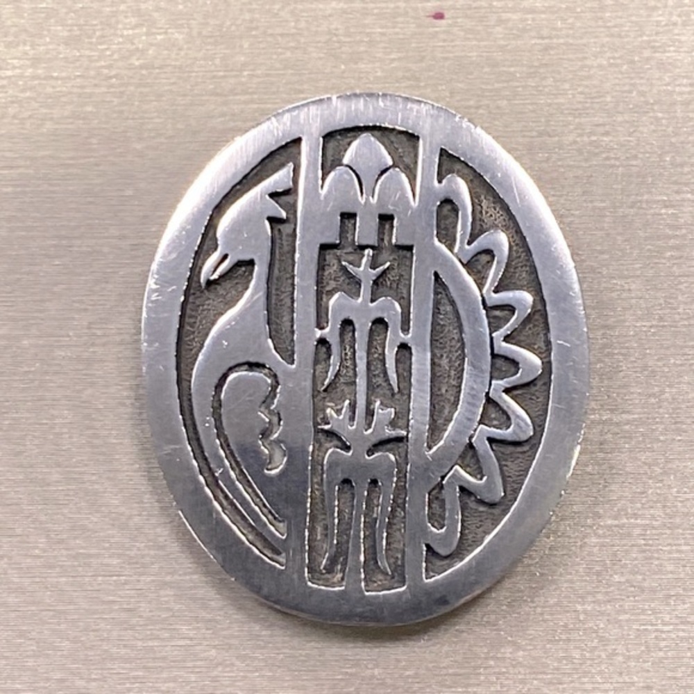 Native American Sterling Silver Brooch/Pendant